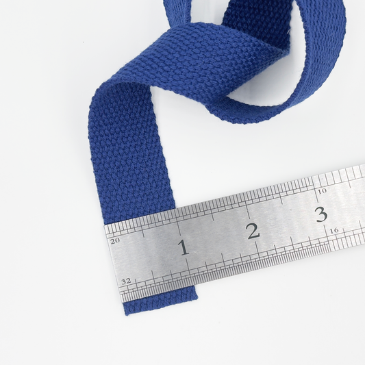 1'' Wide Cotton Webbing | Navy Blue - 3yard