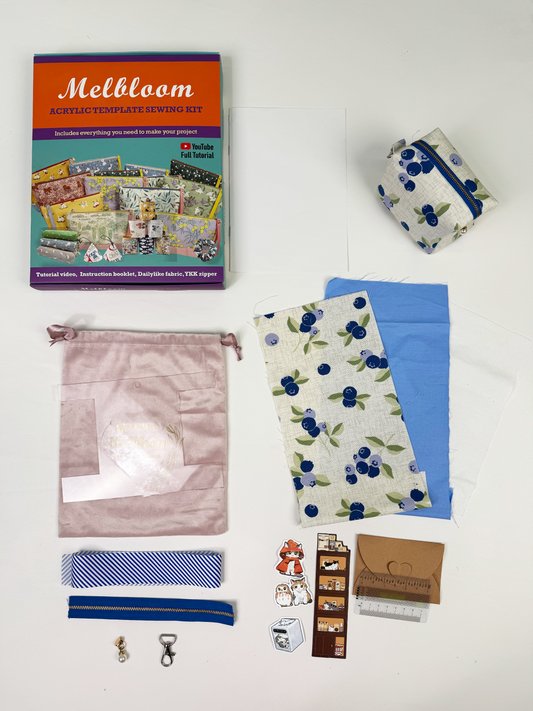 DIY Sewing Kit, Cube Zipper Pouch