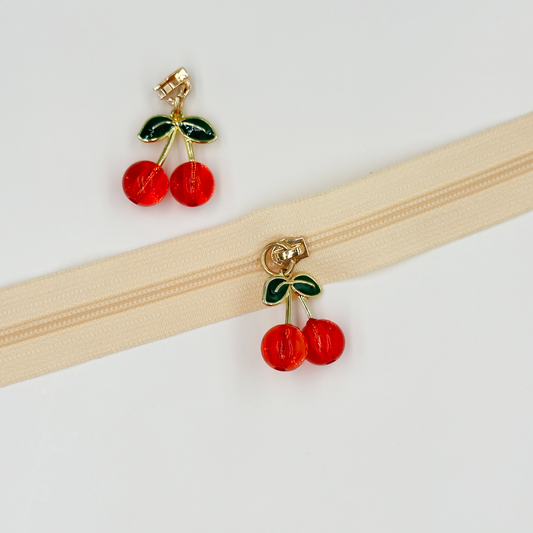 Cherry Zipper Pulls 4PCS