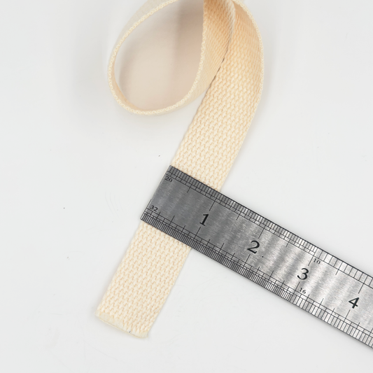 1'' Wide Cotton Webbing | Cream - 3yard