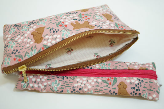 Pudding Print Accessory Clutch Bag, Large Makeup Pouch, Pencil Case
