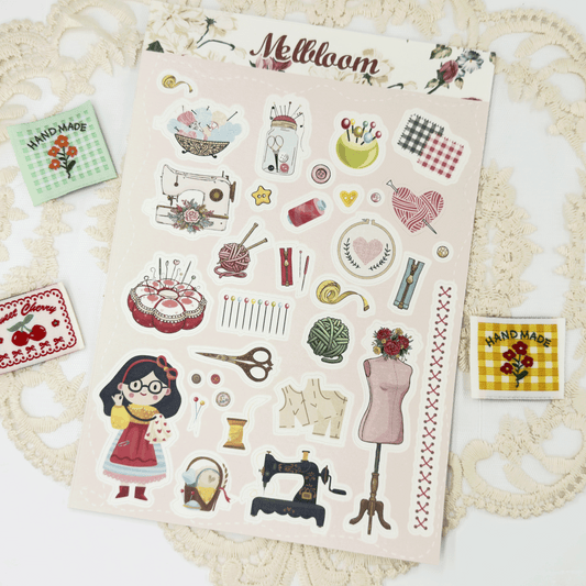 Sewing Sticker Sheet A5 size