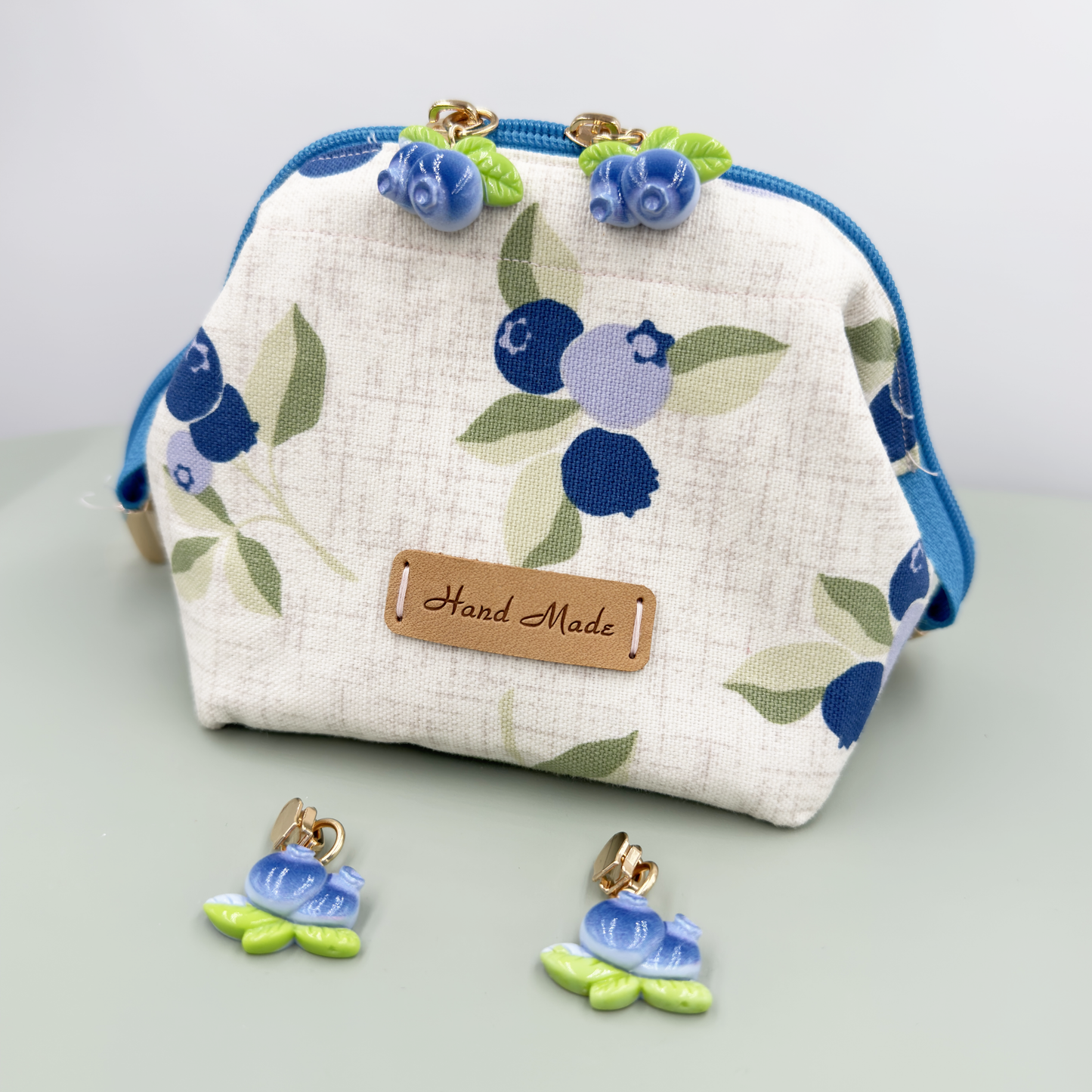 Blueberry Zipper Pulls 4PCS