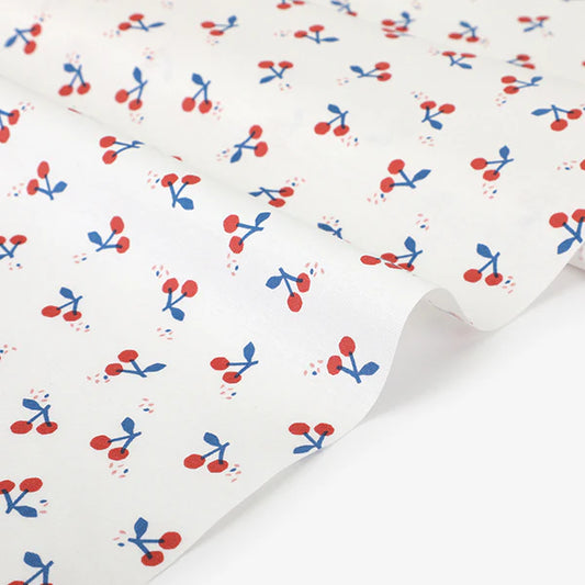 100% Cotton 20C Cherry White 42" Wide
