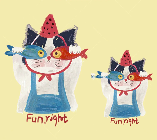 Cute Cat Iron On DTF Transfer