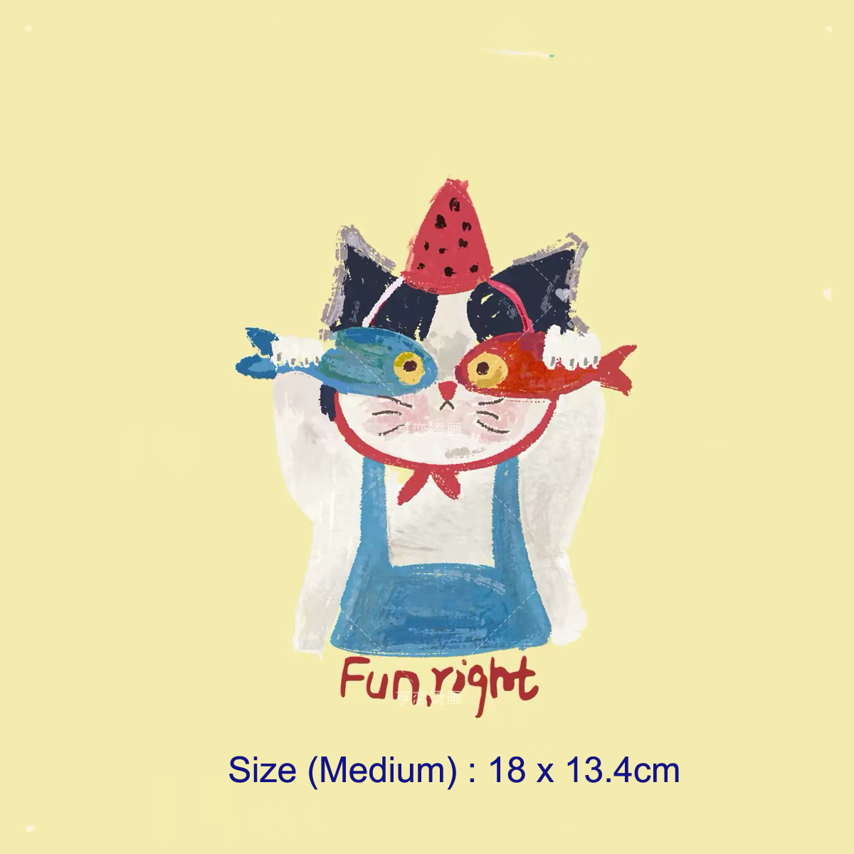 Cute Cat Iron On DTF Transfer