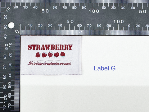 Strawberry Woven Labels