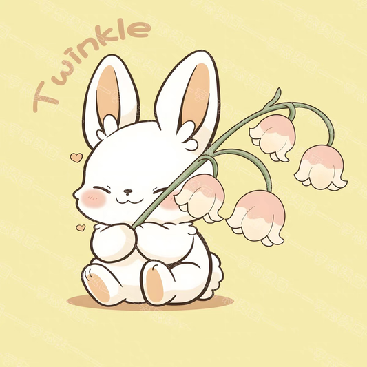 Cute Rabbit Iron On DTF Transfer