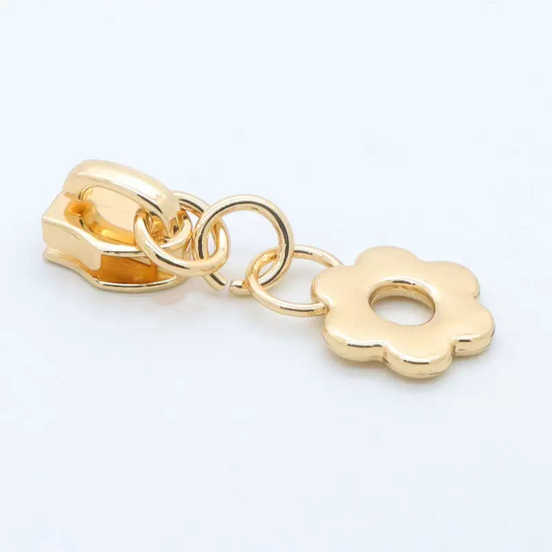 Round Petal Zipper Pulls for Nylon Zipper Tape 4PCS
