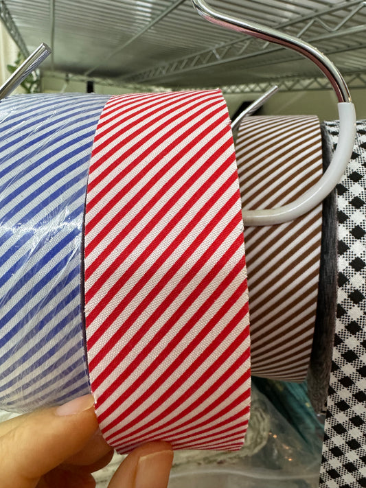 4cm Red and White Stripes Polyester Cotton Bias Tape