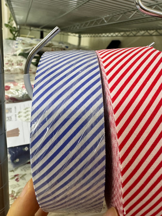 4cm Blue and White Stripes Polyester Cotton Bias Tape
