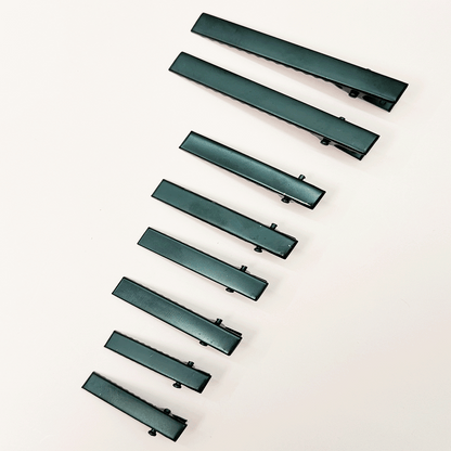 Black Metal Alligator Hair Clips, 10 Pcs