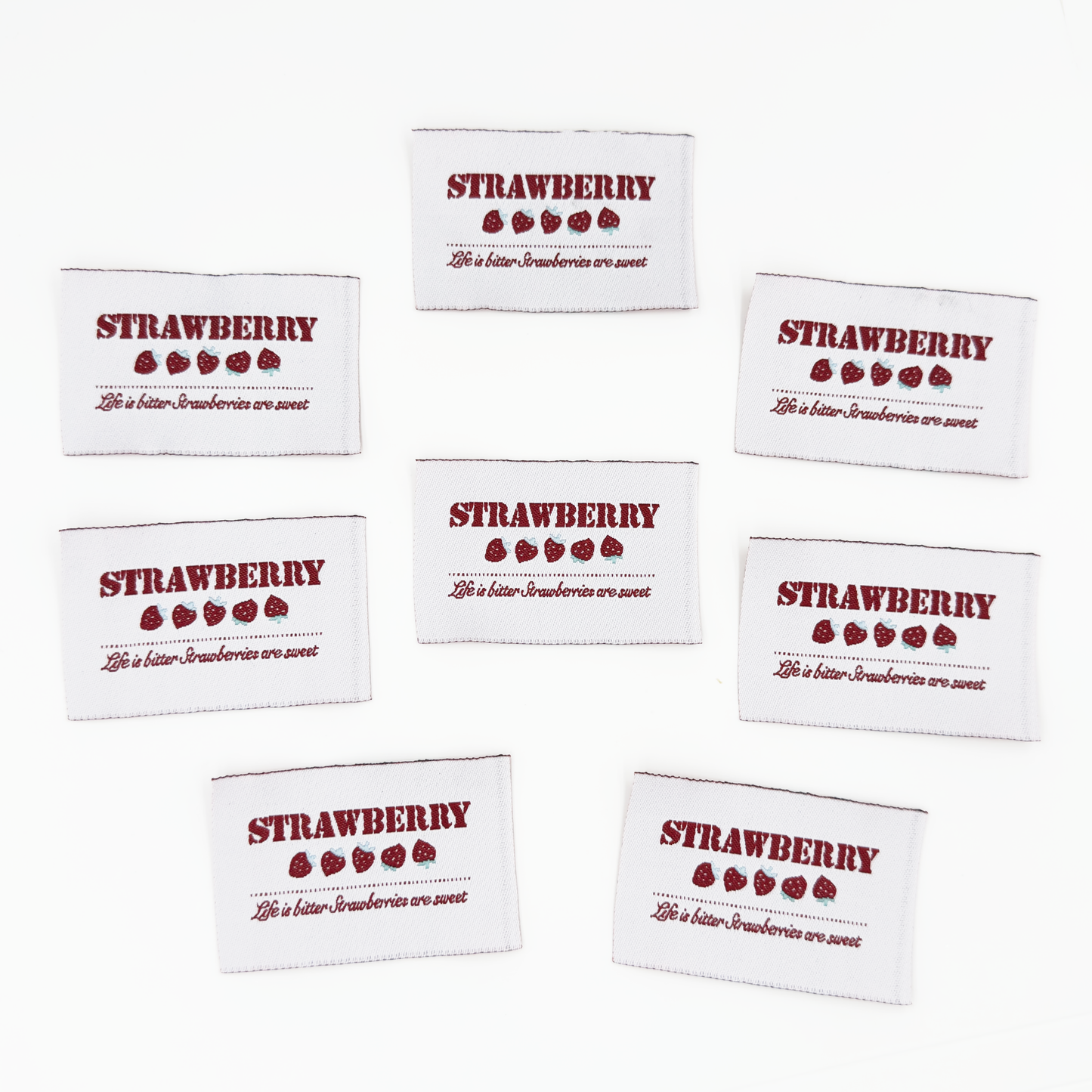 Strawberry Woven Labels