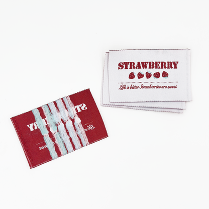 Strawberry Woven Labels