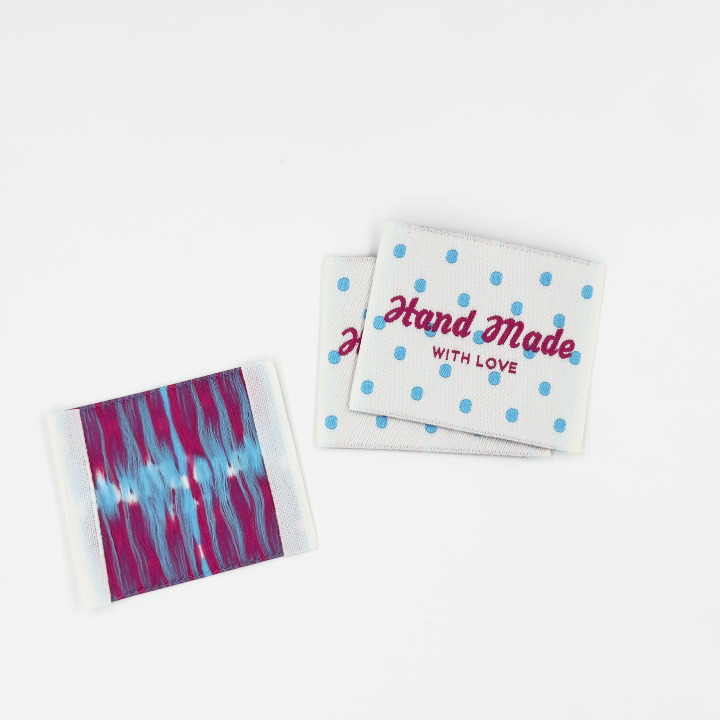 Blue Dot Handmade Woven Labels