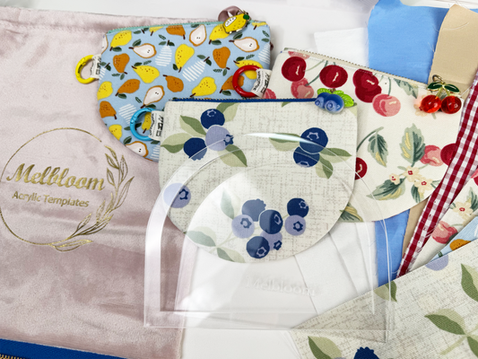 Half-Moon Pouch - Set of 2 -  Acrylic Template