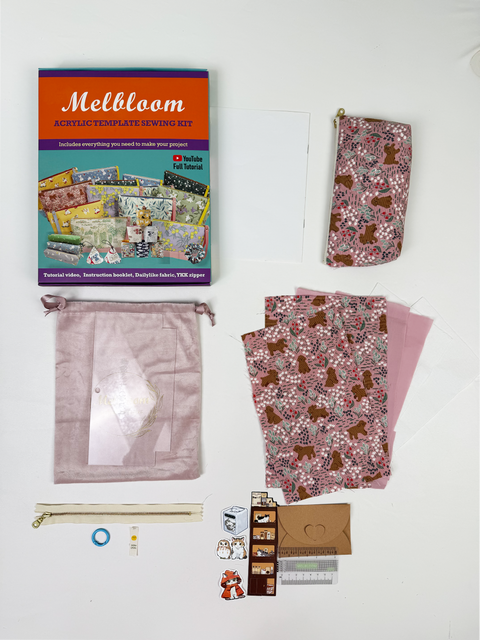 Zippered Pouch Sewing Kit - Puppy