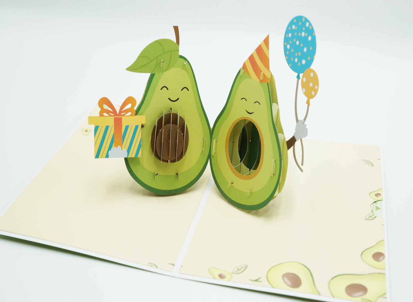 Avo Great Birthday Pop Up Card, 3D Avocado Pop-Up Birthday Card