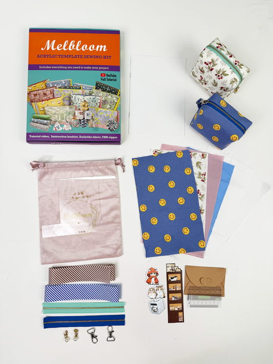 DIY Sewing Kit, Cube Zipper Pouch