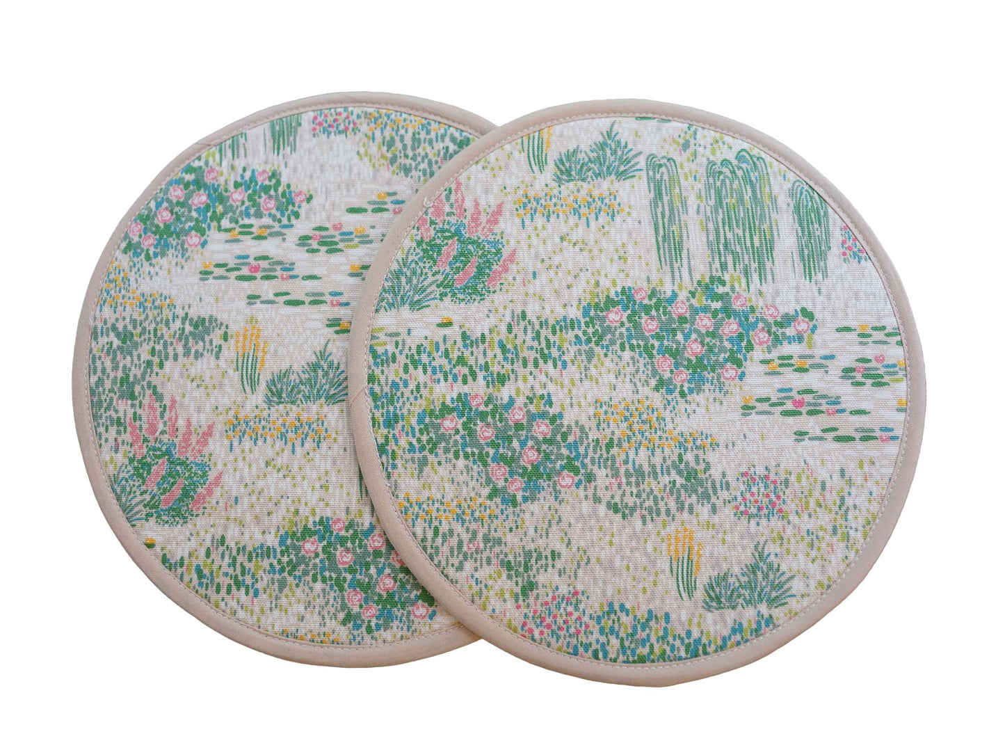 Giverny Trivet, Round Fabric Potholder