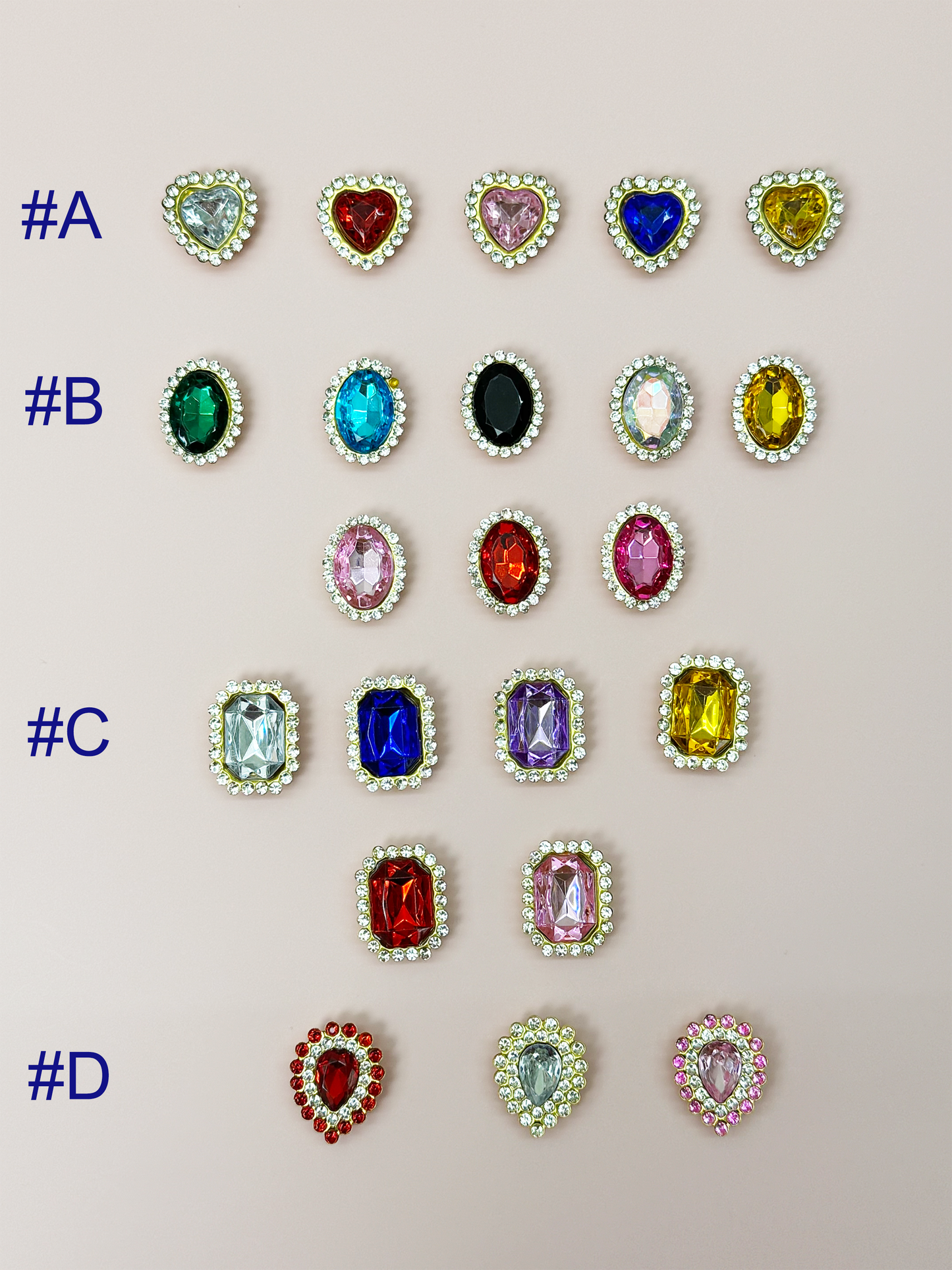 Rhinestone Heart Button, DIY Crystal Gem