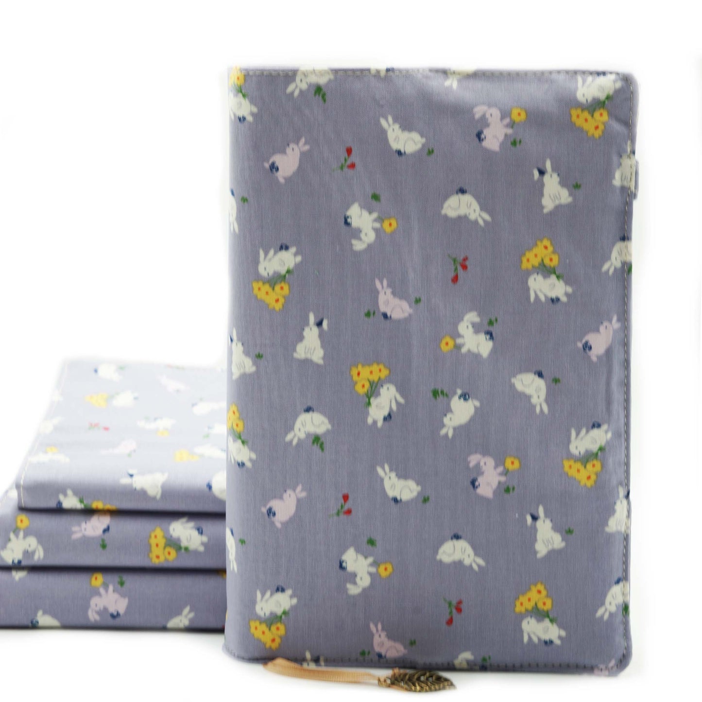 Enjoy Rabbit Book Cover, Fabric Dust Jacket