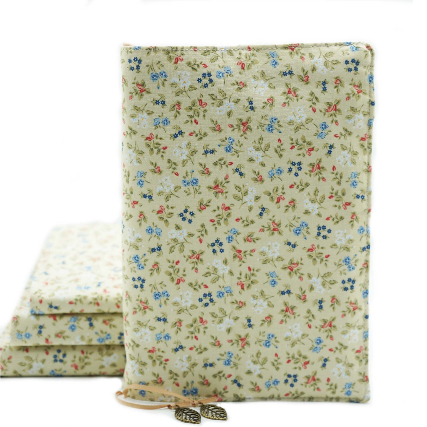 Retro Flower Book Cover, Fabric Dust Jacket