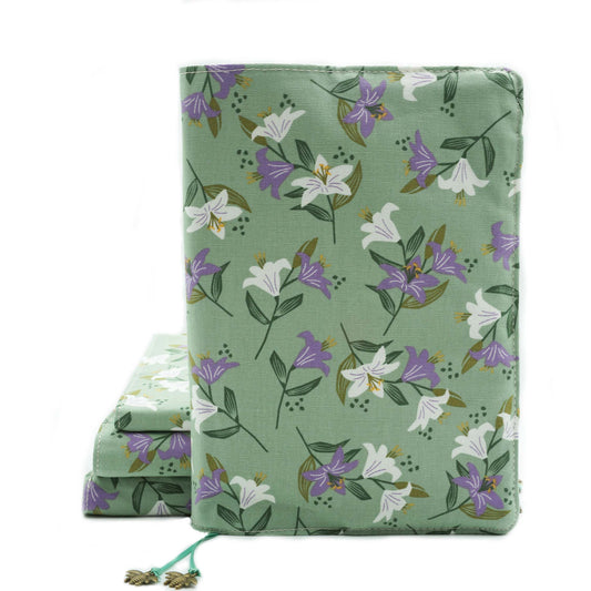 Madonna Lily Book Cover, Fabric Dust Jacket