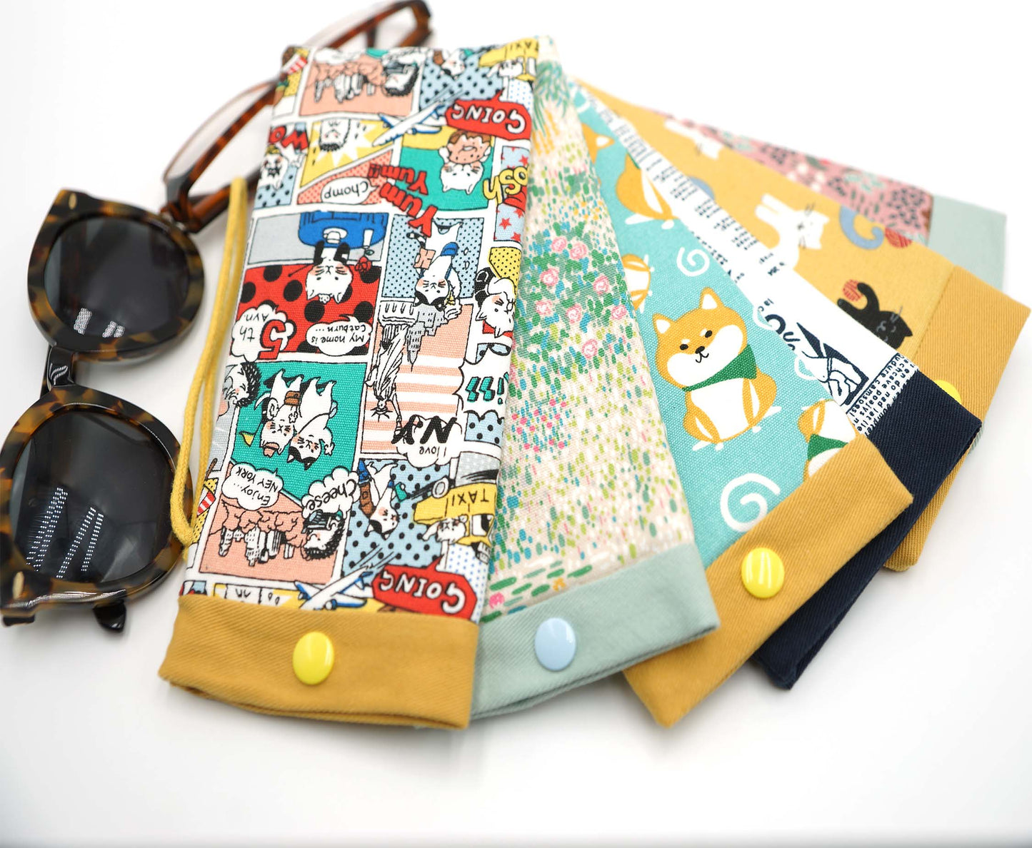 Akita Fabric Glasses Case