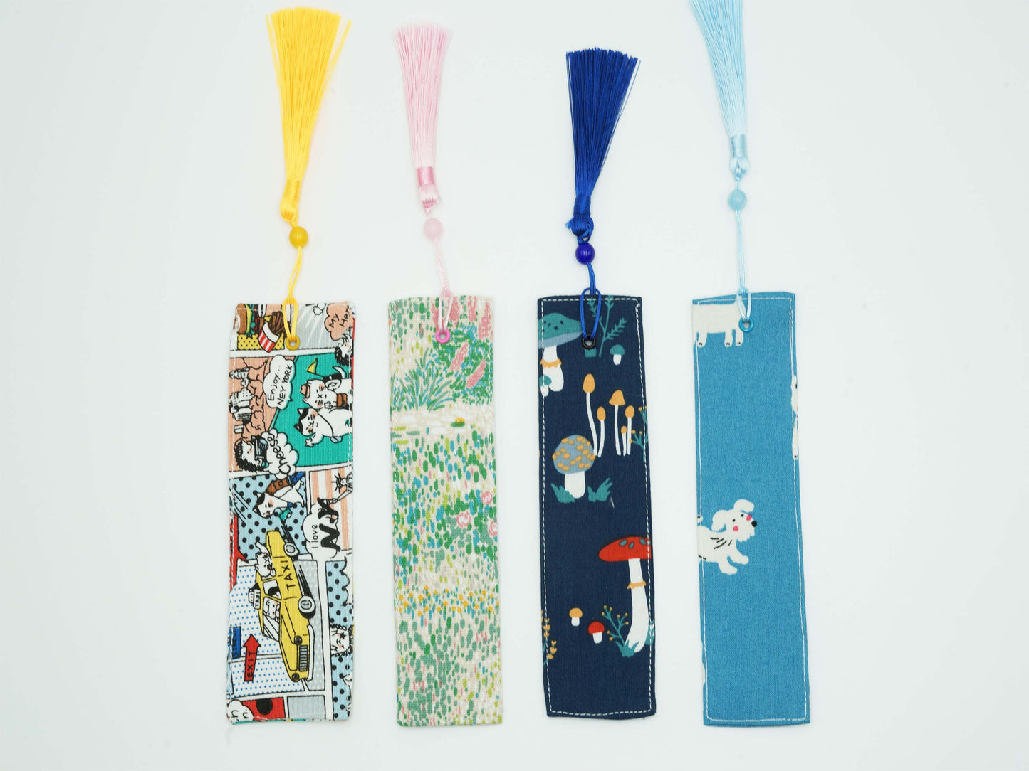 Cartoon Cats Fabric Bookmark