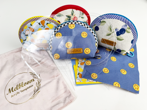 Acrylic Template for Zippered Shell Pouch