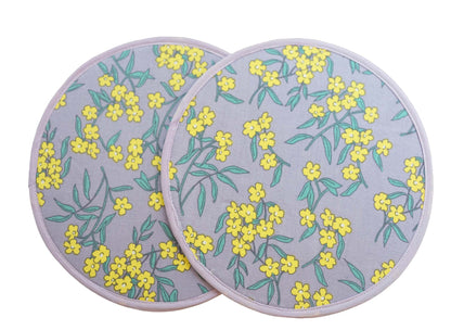 Euphorbia Trivet, Round Fabric Potholder