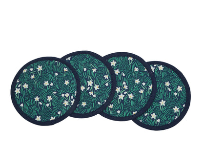 In Good Time Round Fabric Coasters Set