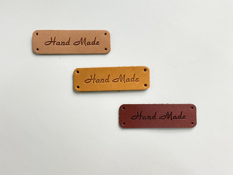 Genuine Leather Tags, Hand Made, 3 Colors