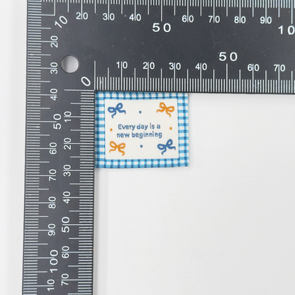 New Beginning Blue Woven Labels