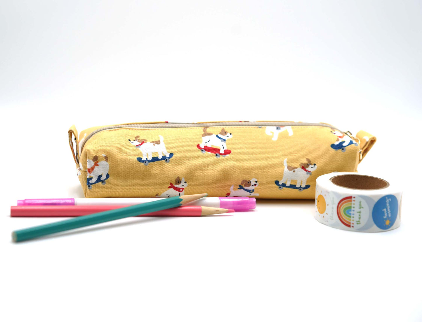 Skating Puppy Pencil Pouch, Pen Case