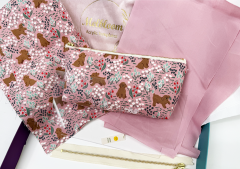 Zippered Pouch Sewing Kit - Puppy