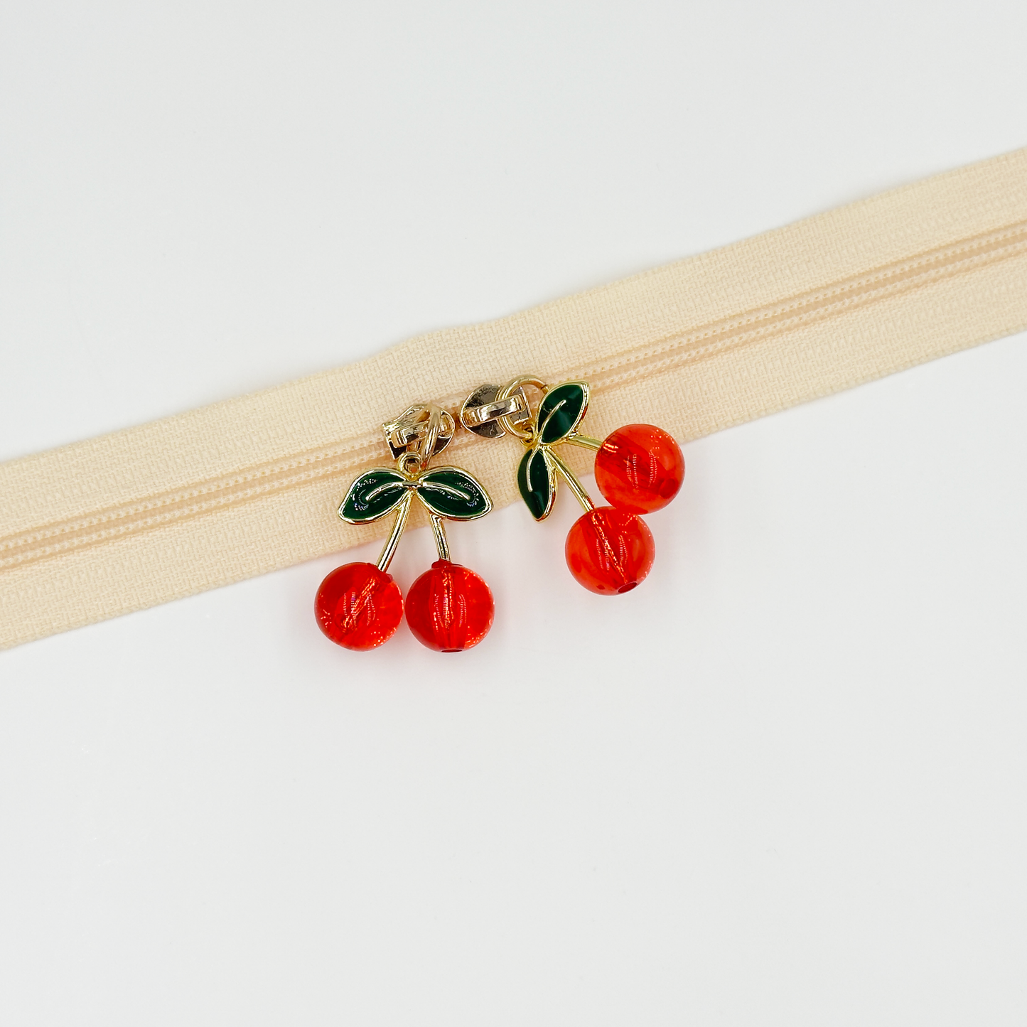 Cherry Zipper Pulls 4PCS