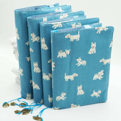 Shy Dog Book Cover, Fabric Dust Jacket