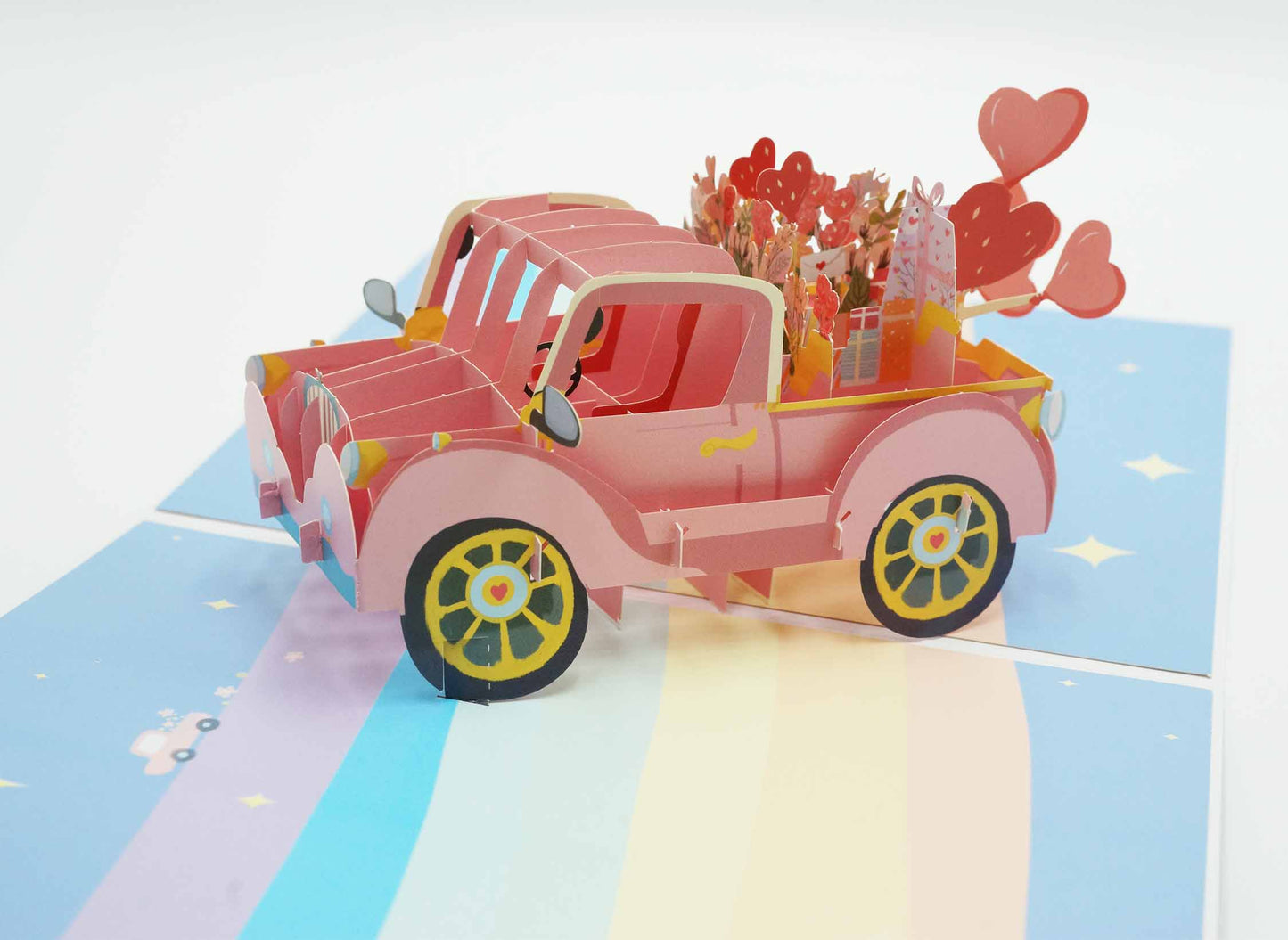 Car 3D Pop Up Card, For Mom, Valentine's Day, Birthday, All Occasion