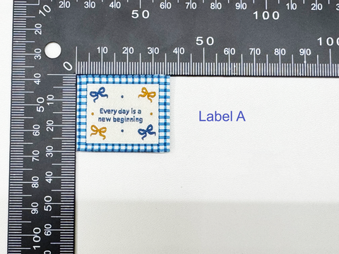 New Beginning Blue Woven Labels