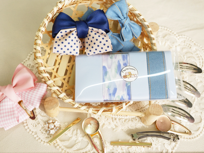 Baby Blue Hair Bow Making Kit