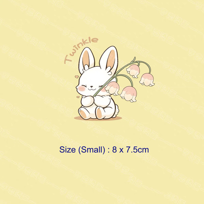Cute Rabbit Iron On DTF Transfer