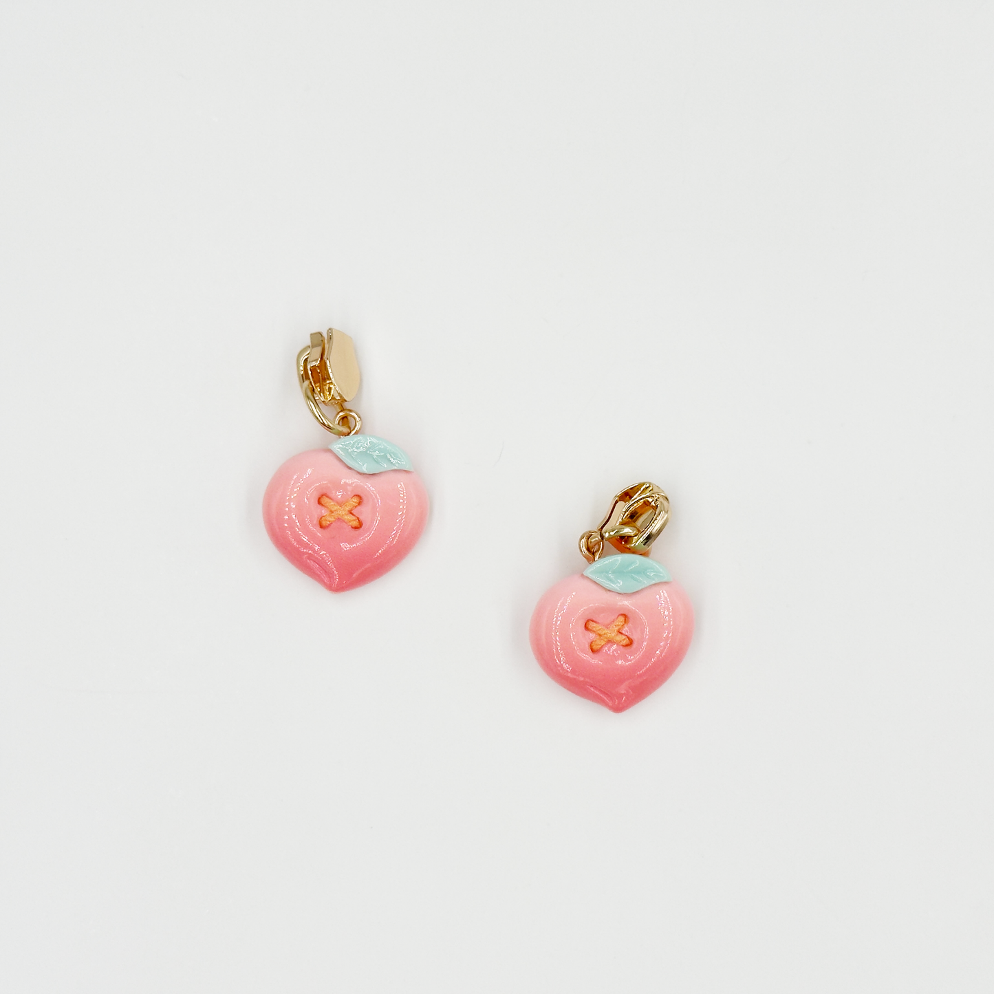 Peach Zipper Pulls 4PCS