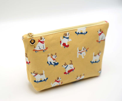 Skating Puppy Zipper Pouch