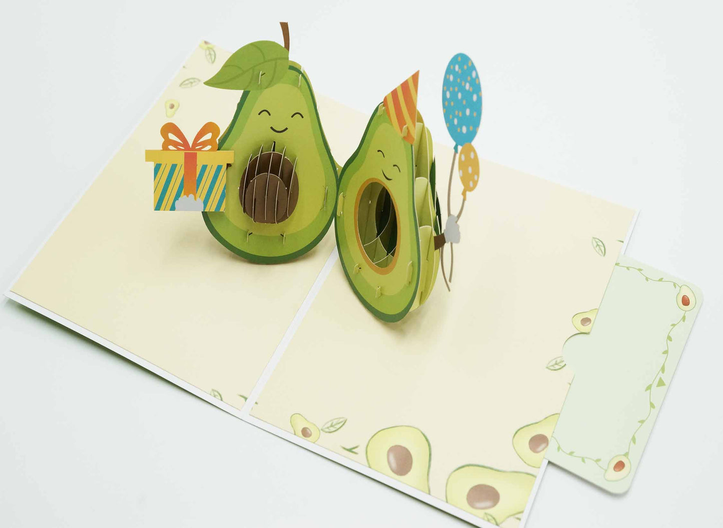 Avo Great Birthday Pop Up Card, 3D Avocado Pop-Up Birthday Card