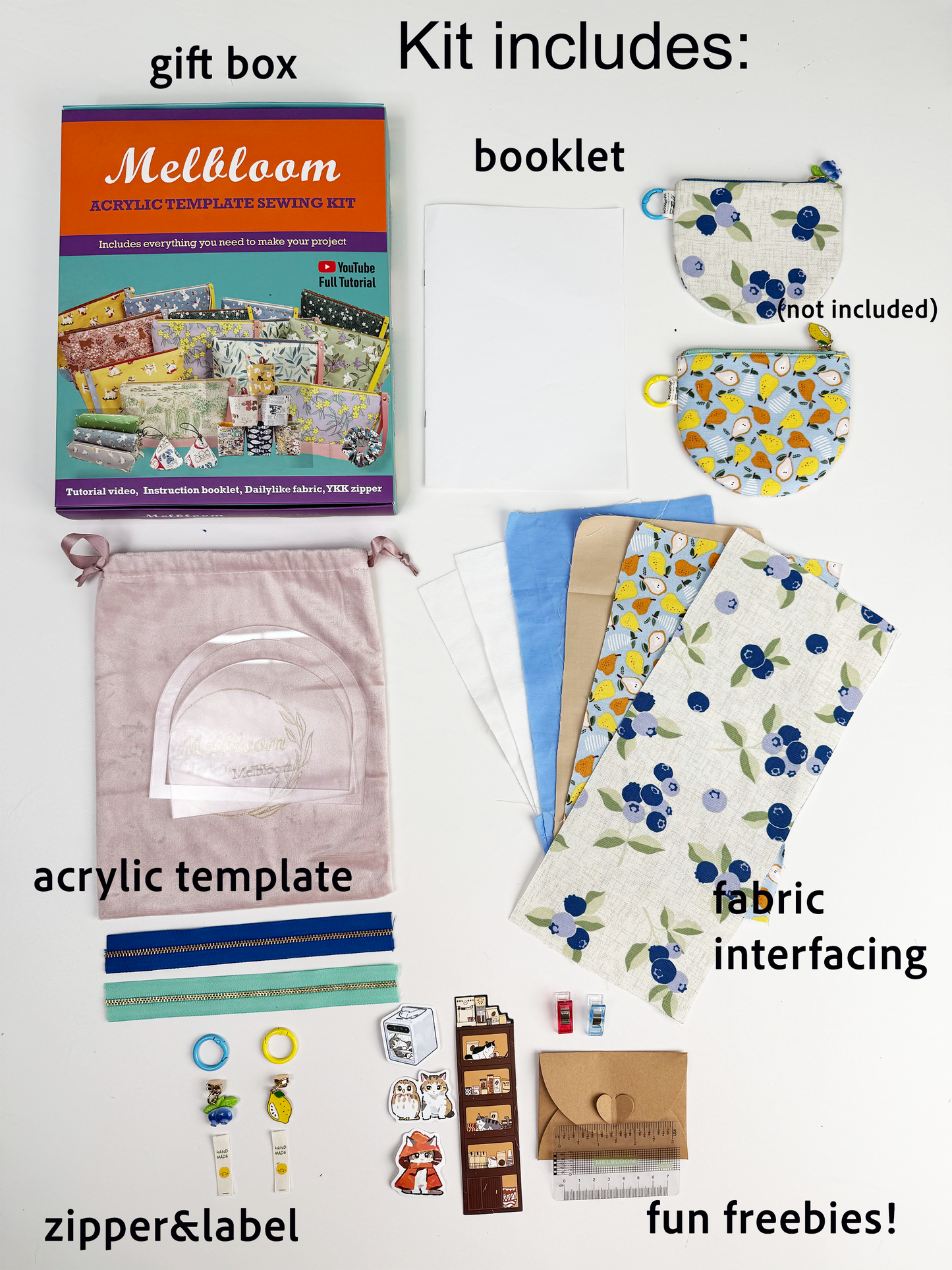 DIY Sewing Kit, Half-Moon Pouch