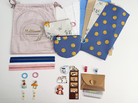 Zipper Half-Moon Pouch Sewing Kit -  Pack of 2 Pouches