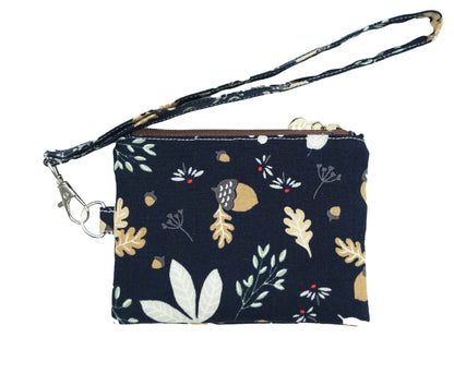 Forest Coin Pouch, Double Zipper Wallet, Purse for ID Cards