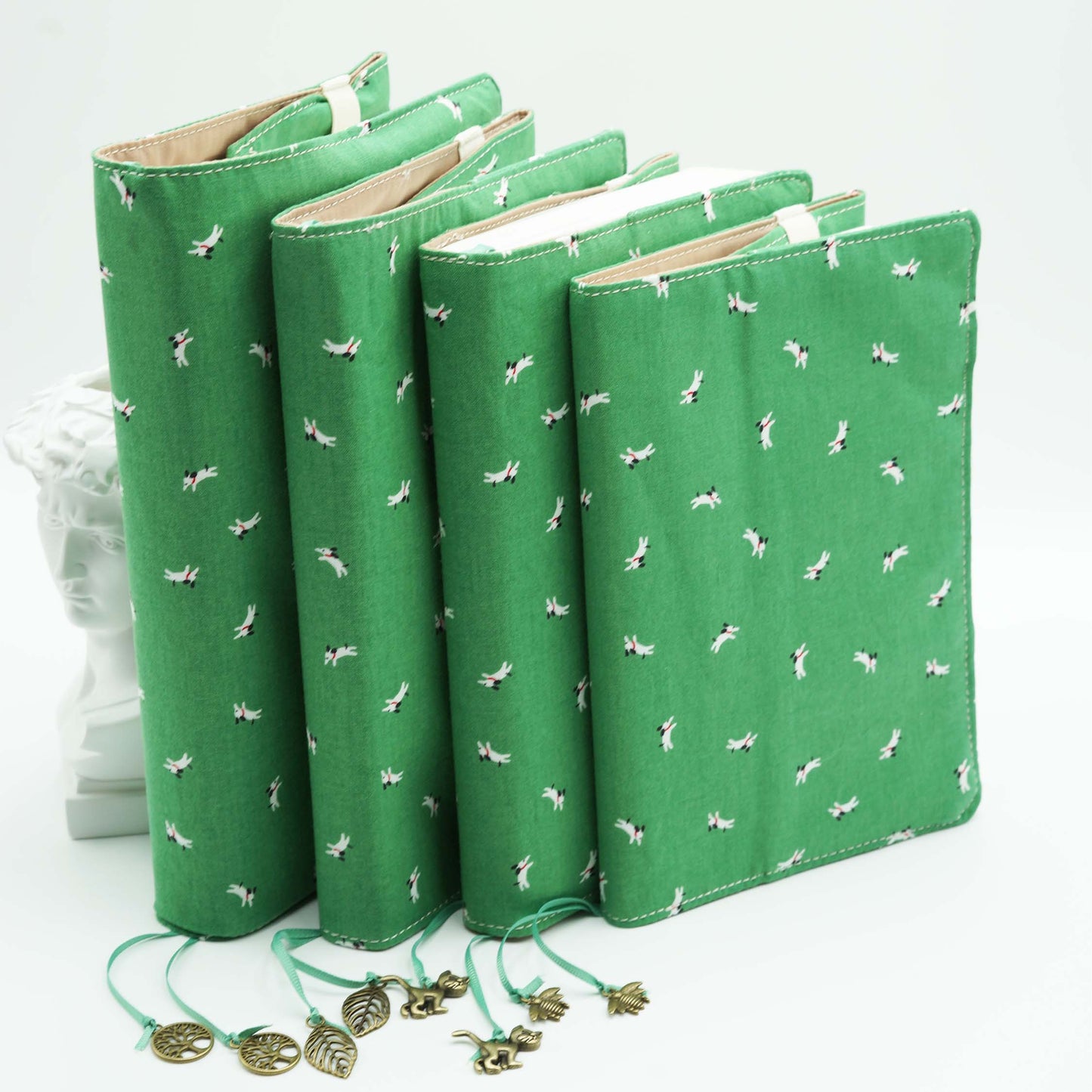 Happy Dog Book Cover, Fabric Dust Jacket